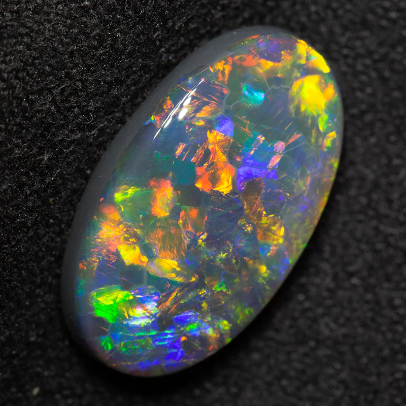 4.03 ct gem black opal 15.3x8.9x4.5mm