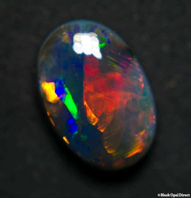 4.04 ct gem black opal 12x9.5x5mm