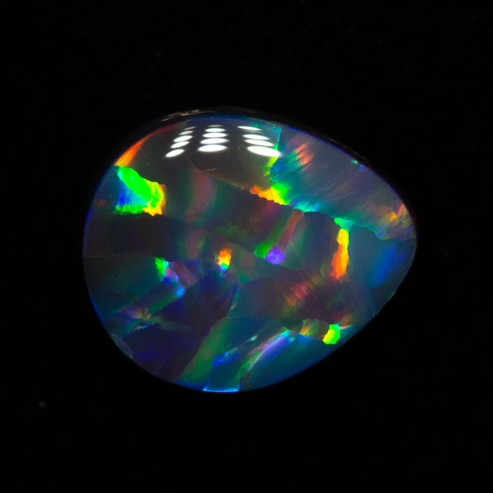 4.16 ct gem black opal 12.6x10.6x4.8mm - Image 4