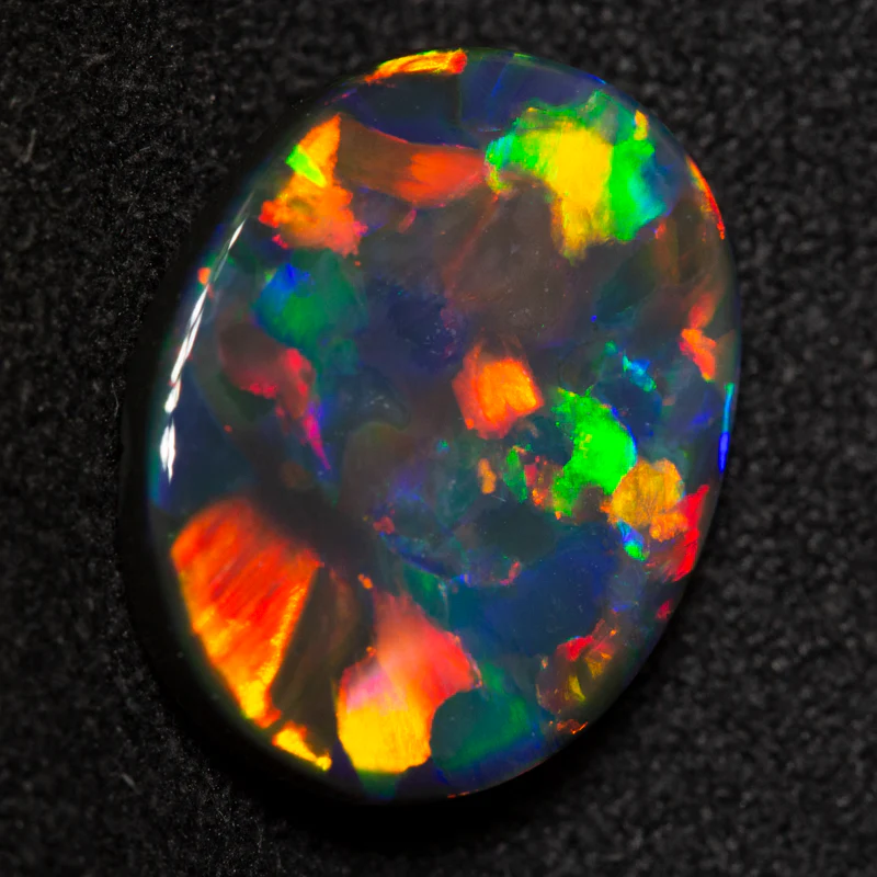 4.19 ct gem black opal 14.5x11.5x4.1mm