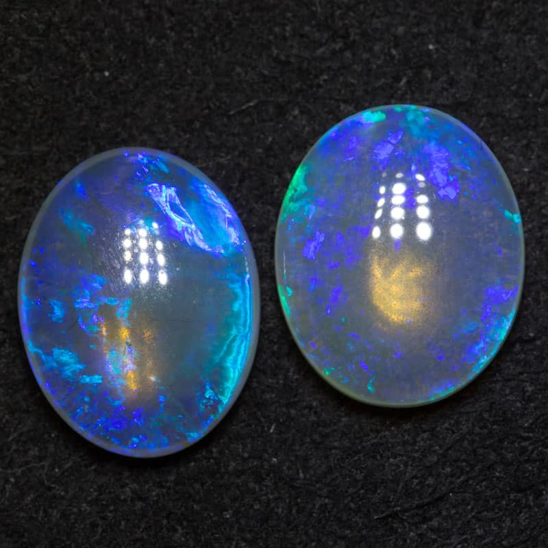 4.22 ct crystal opal pair 10.8x8.8x3.5mm