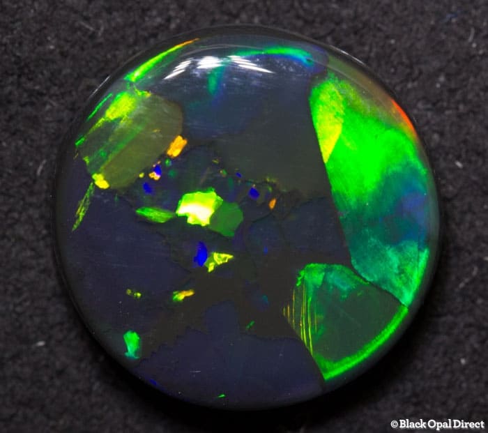 4.64 ct black opal 13mm round x 4mm