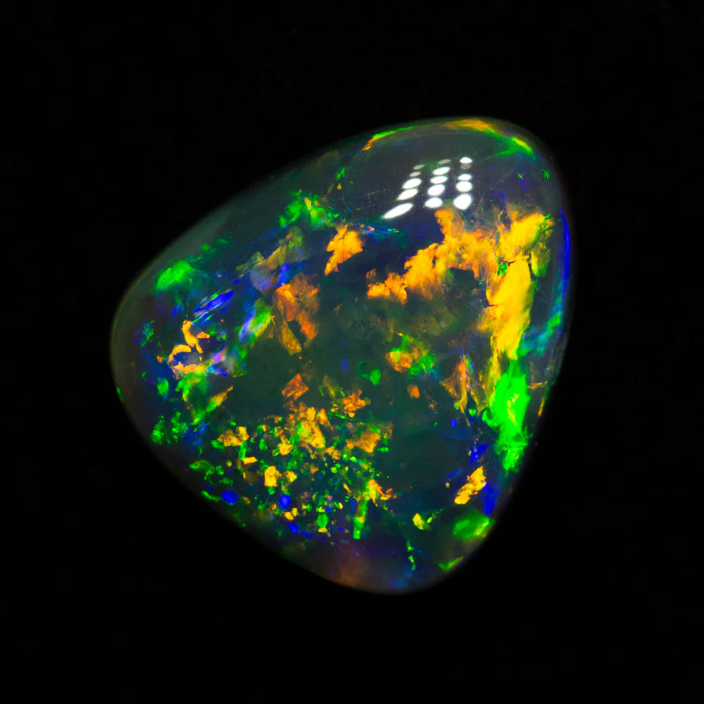 4.68 ct gem black opal 12.3x11x5.6mm - Image 2