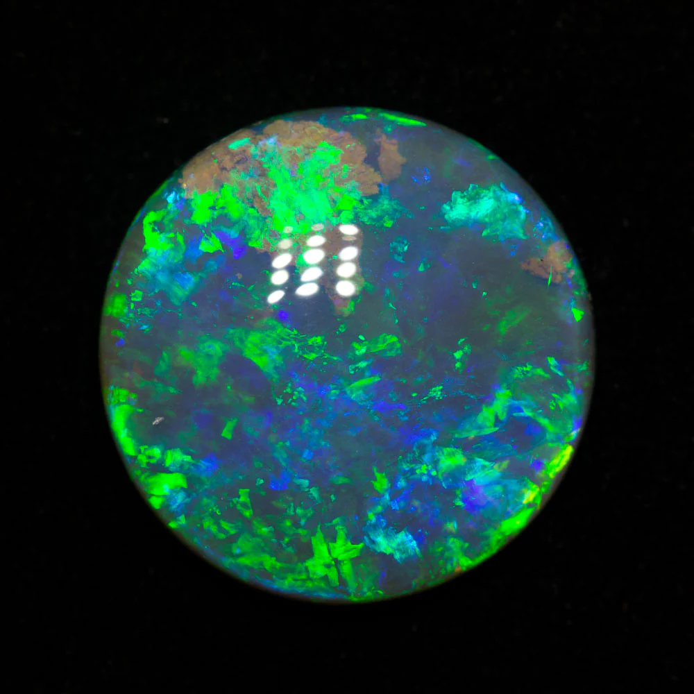 4.80 ct black crystal opal 13.7x13.7x4.1mm - Image 2