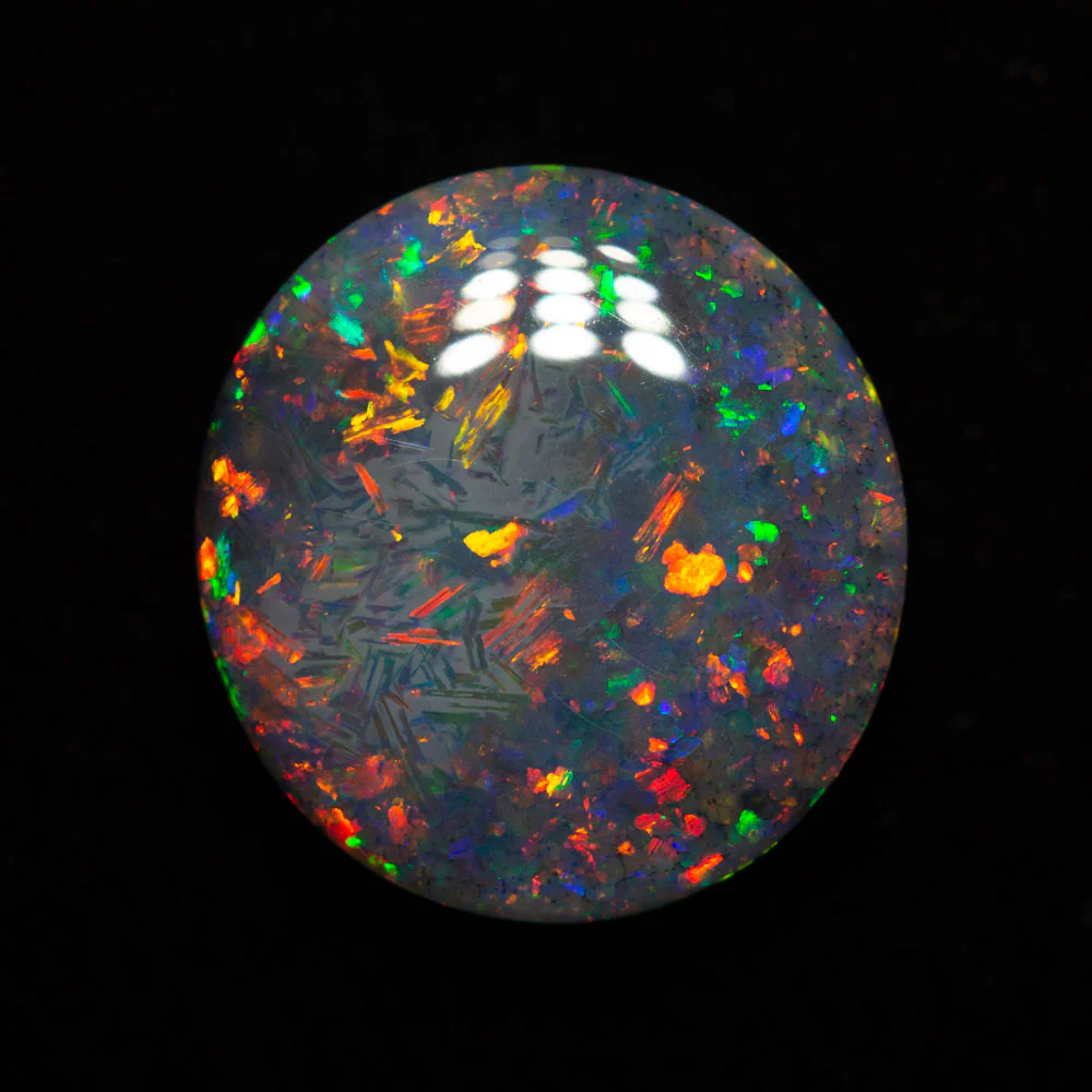 4.80 ct double-sided gem black opal 12.8x11.9x5.1mm - Image 4