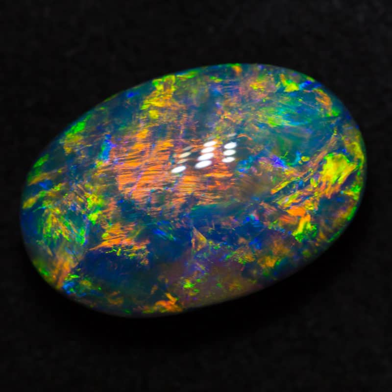4.80 ct gem black opal 14x9x6mm