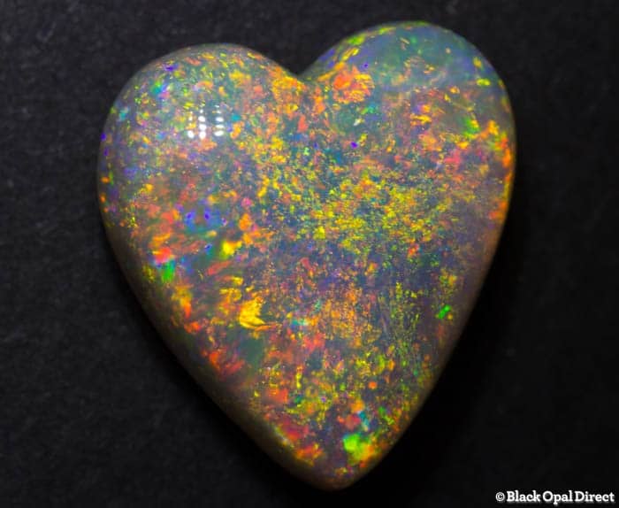 4.87 ct heart shaped crystal opal 13x12x5mm