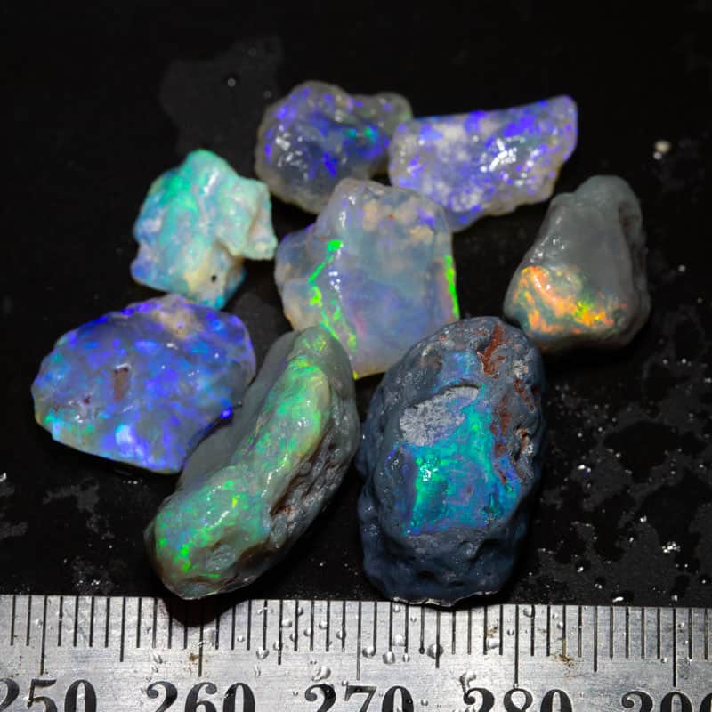 42 ct rough opal parcel 8 pieces