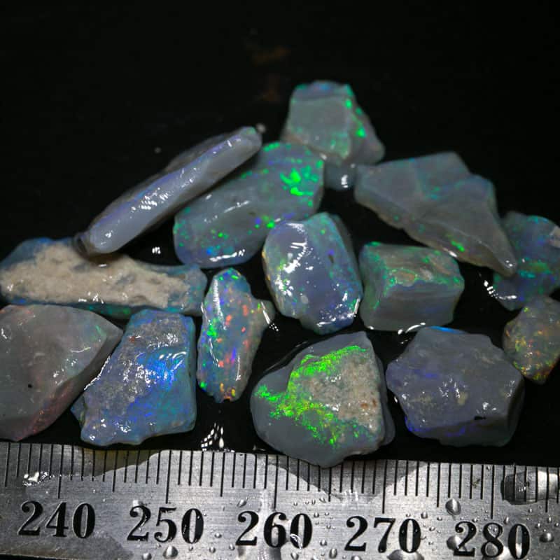 46 ct rough opal parcel 14pc for intermediate opal cutters