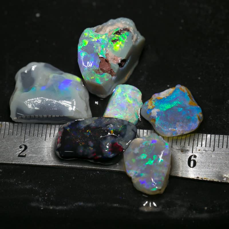 47 ct rough opal parcel 6 pieces