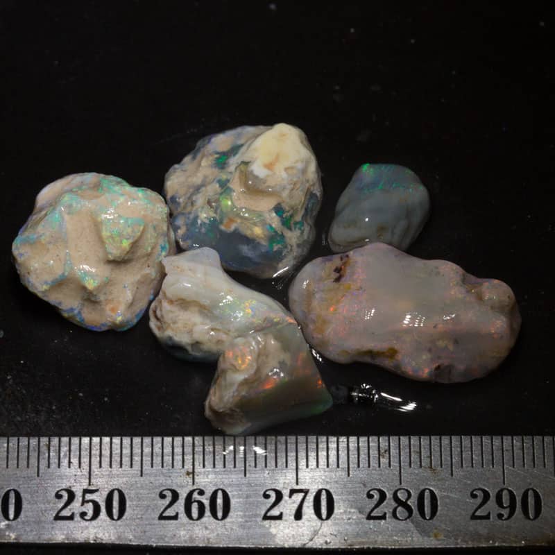 48ct rough opal parcel 6 pieces