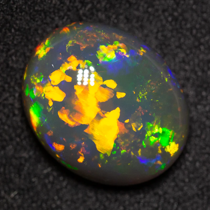 5.00 ct gem black opal 13.8x10.5x5.5mm