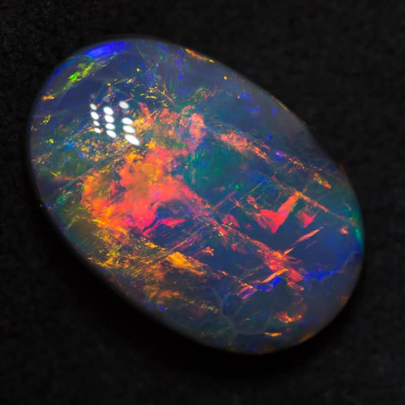 5.08 ct gem black opal 14x9.5x5.9mm - Image 2