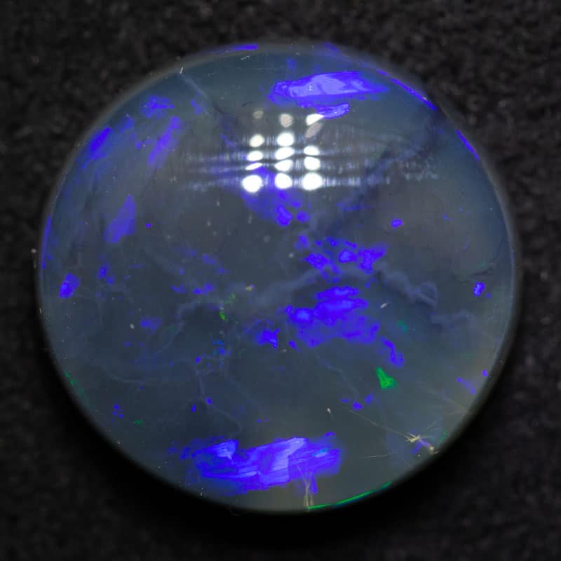 5.10 ct black opal 12mm round x 5.1mm