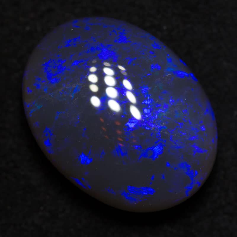 5.19 ct black crystal opal 13.8x10.7x6mm