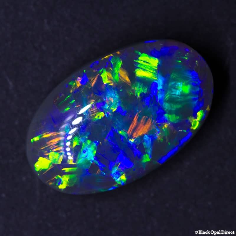 5.68 ct gem black opal 17x15x5mm