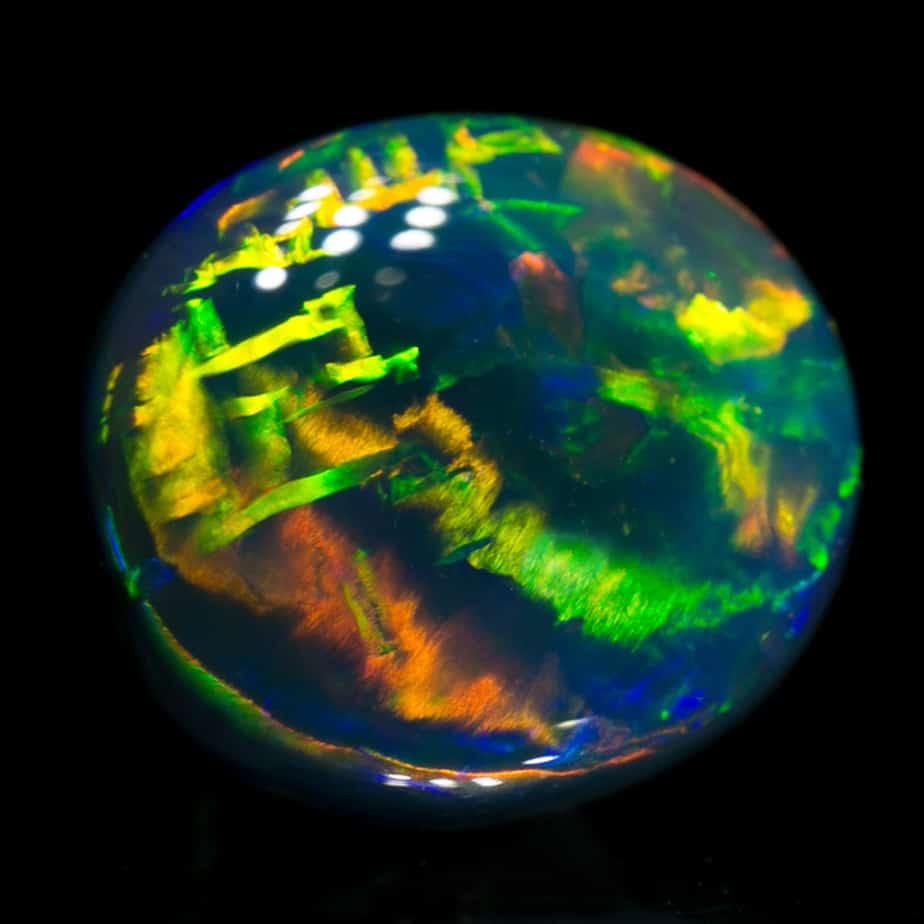 5.80 ct gem black opal 13x11x6mm