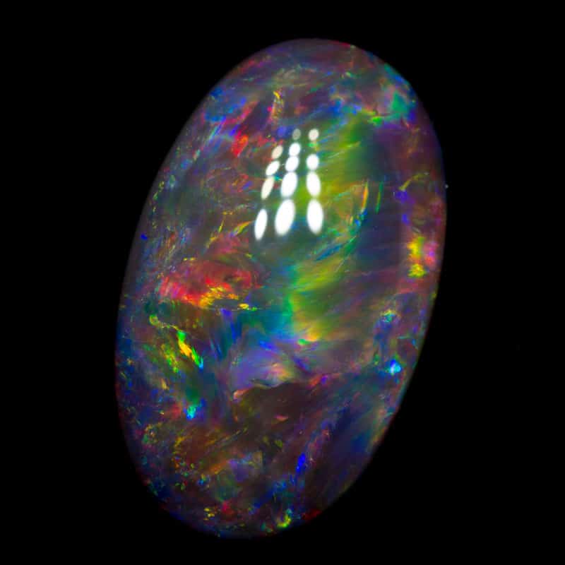 5.94 ct gem black opal 16x10x5.5mm