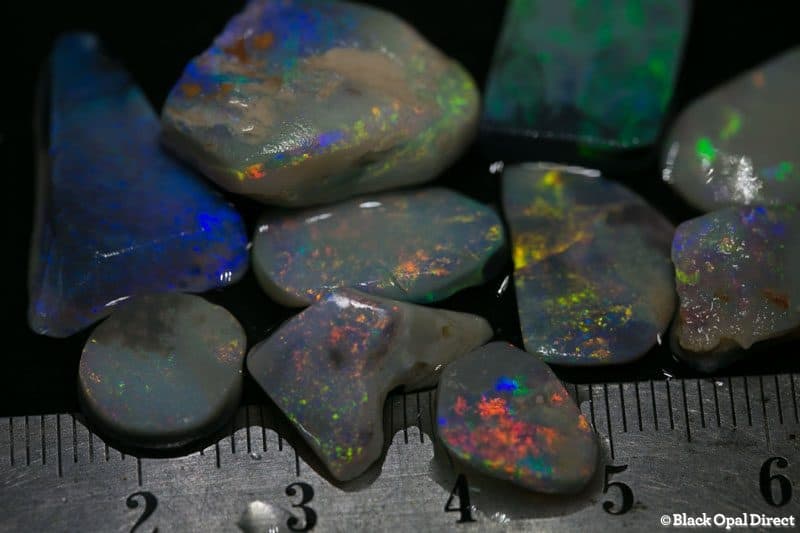 53 ct rough and rubbed opal parcel for intermediate cutters