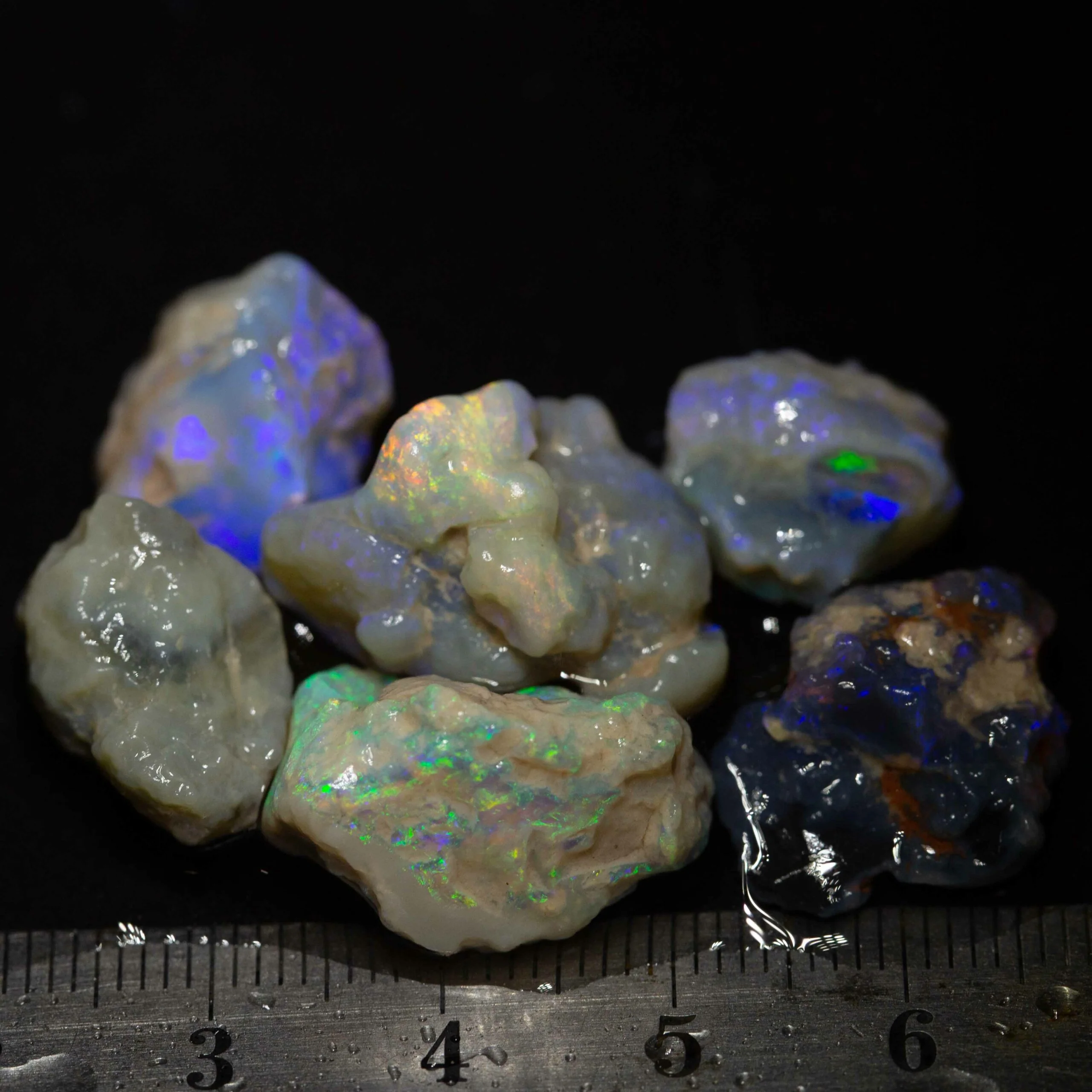 54 ct rough opal parcel 6pc