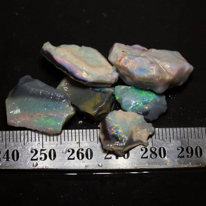 55 ct rough opal parcel 6 pieces