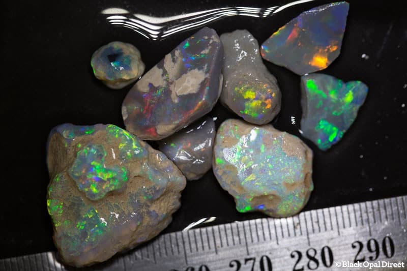 55 ct rough opal parcel 8 pieces