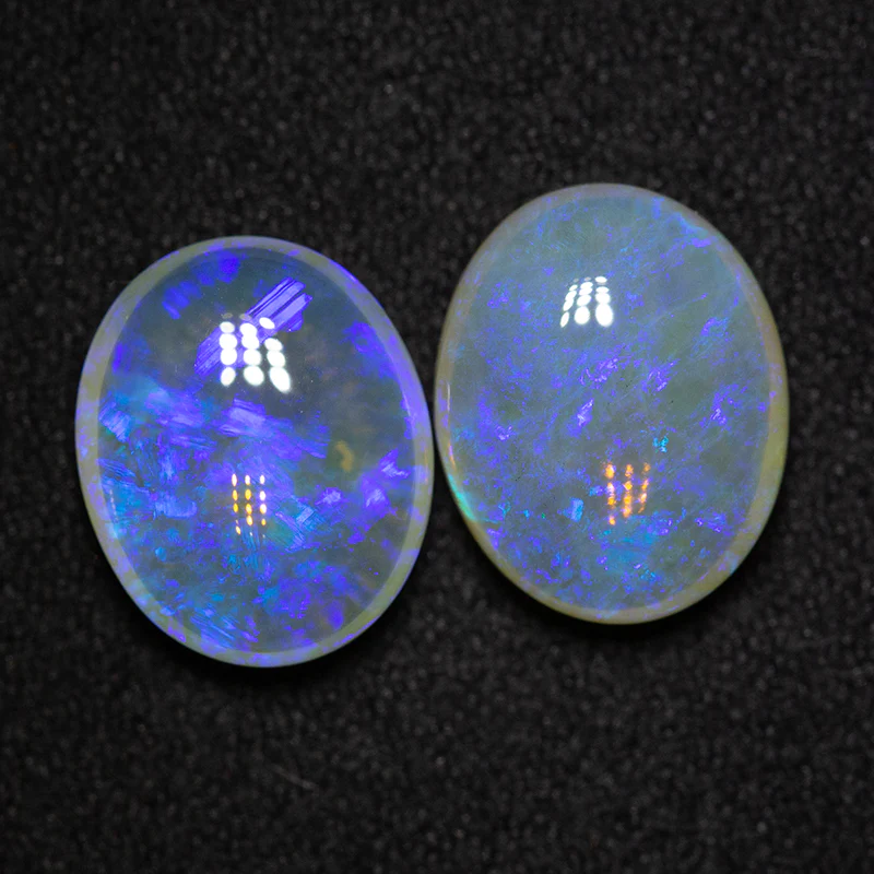 6.15 ct crystal opal pair 11x9x4.9mm