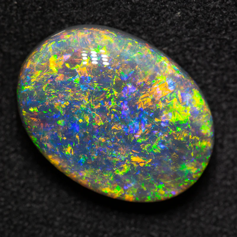 6.51 ct gem black opal 15x10x6mm