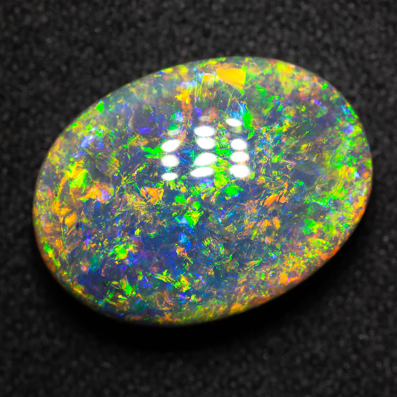 6.51 ct gem black opal 15x10x6mm - Image 2