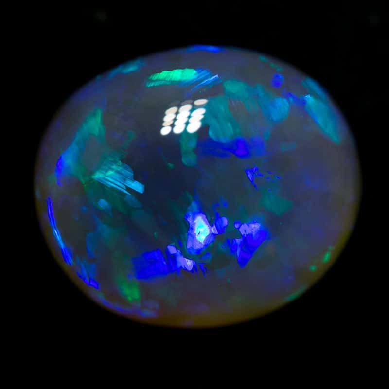 6.63 ct dark crystal opal 14x11x6.5mm