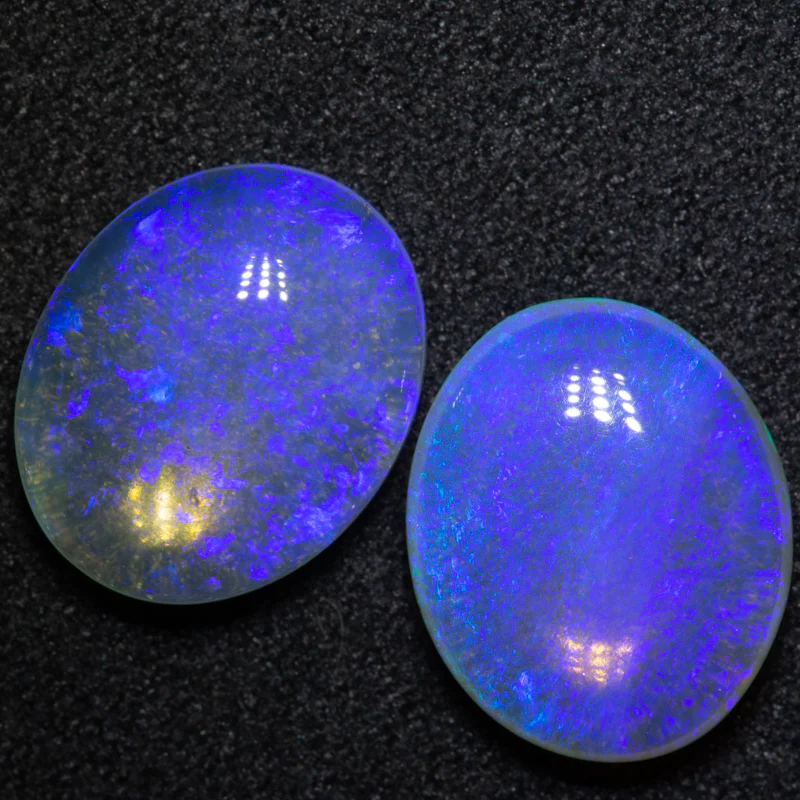 6.69 ct crystal opal pair 12x9.9x4.5mm