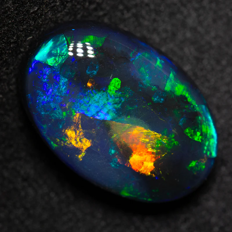 6.70 ct gem black opal 15x10x5mm