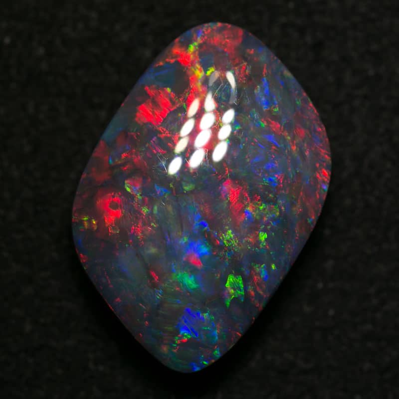 6.85 ct gem black opal 17x11x5.5mm