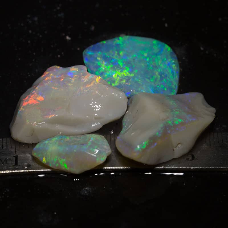60 ct rough and rubbed opal parcel 4pc