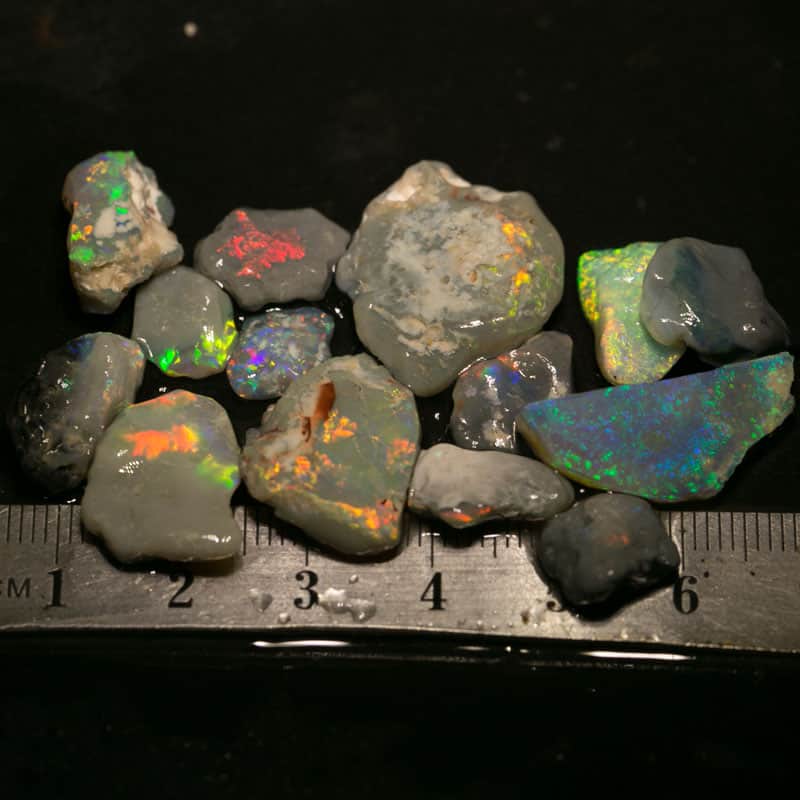 60 ct rough opal parcel 14 pieces
