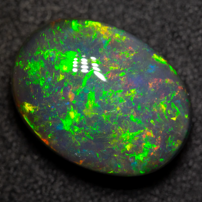 7.29 ct black opal 14.9x11.1x7.1mm