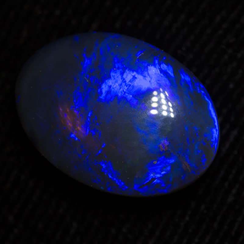 7.33 ct black crystal opal 16x12x6mm