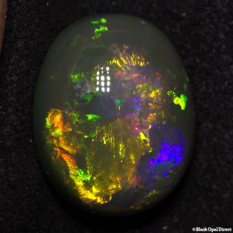 7.60 ct semi black opal high domed 14x11x8mm