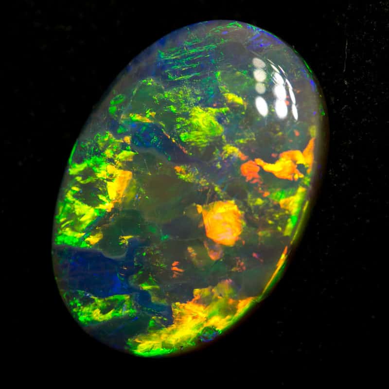 7.61 ct dark opal 19.5x14x4mm
