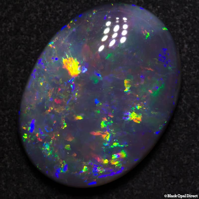 7.82 ct gem black opal 18x14x5mm