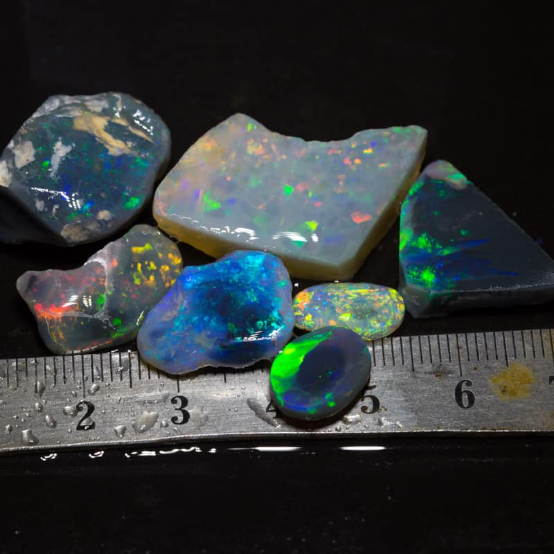 70 ct rough opal parcel 7 pieces