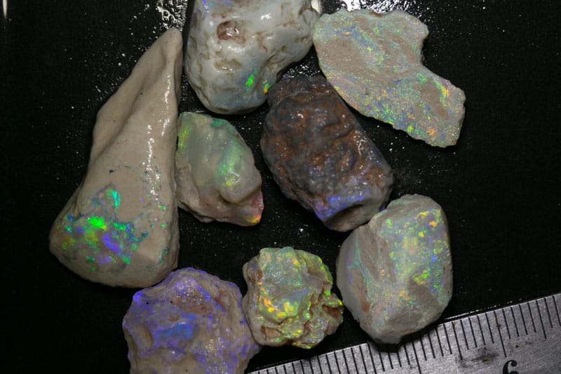 74 ct rough opal parcel 8 pieces