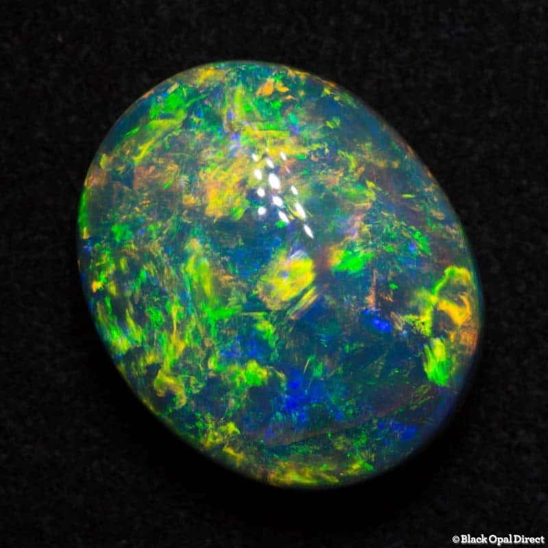 8.02 ct gem black opal 19.5x12x7.5