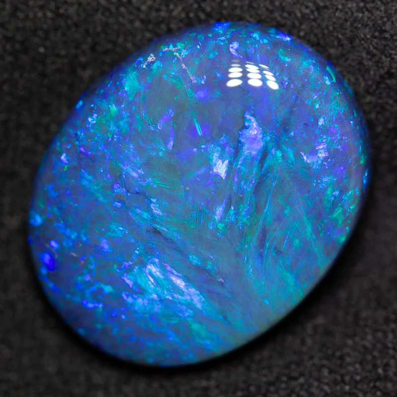 8.07 ct black opal 11.7x13.6x5mm