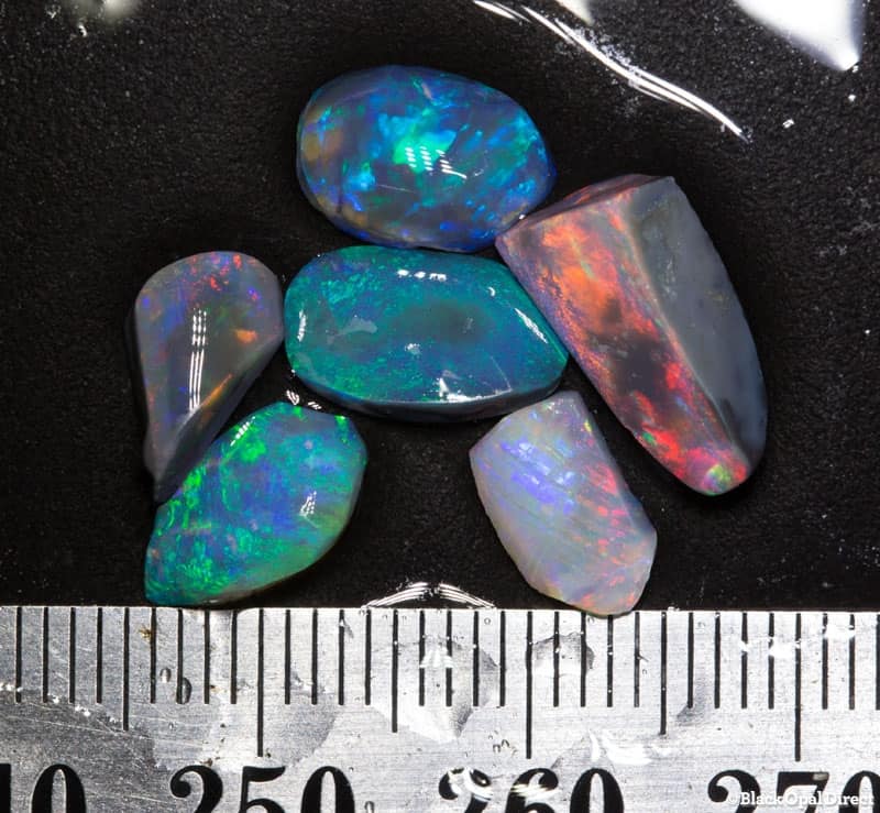 8.29 ct opal rubs 6 pieces