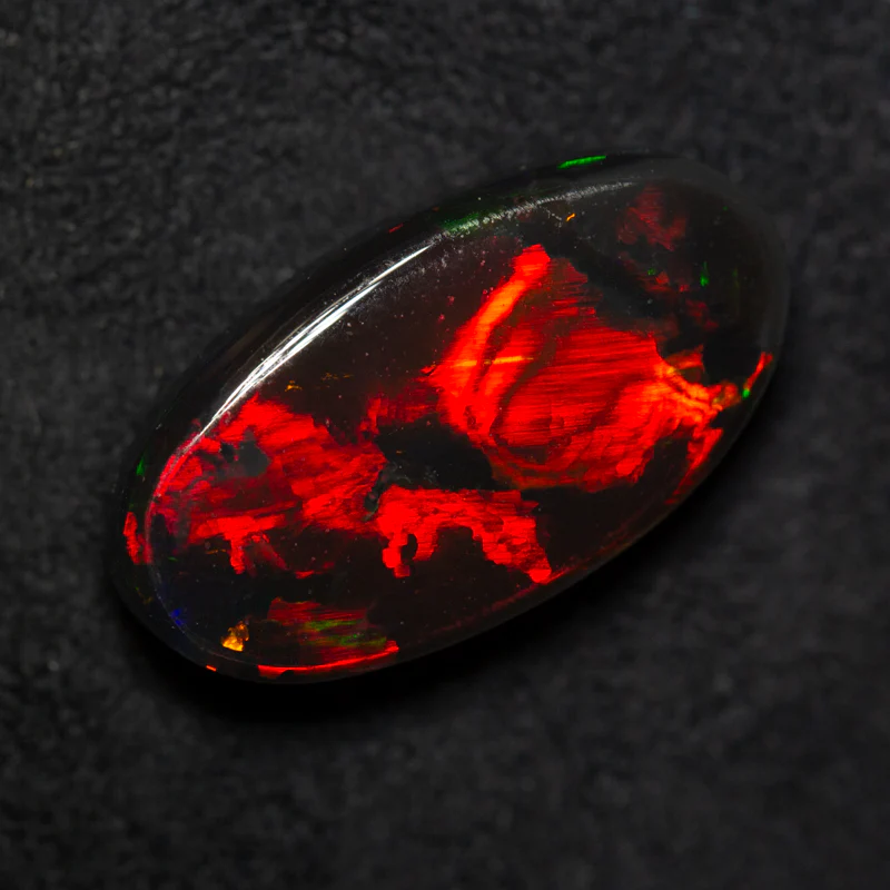 8.31 ct gem black opal 19.3x10.4x5.7mm
