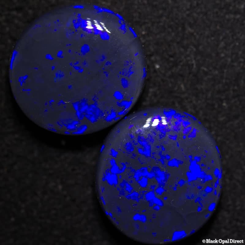 8.35 ct black o pal pair 11.5x11mm