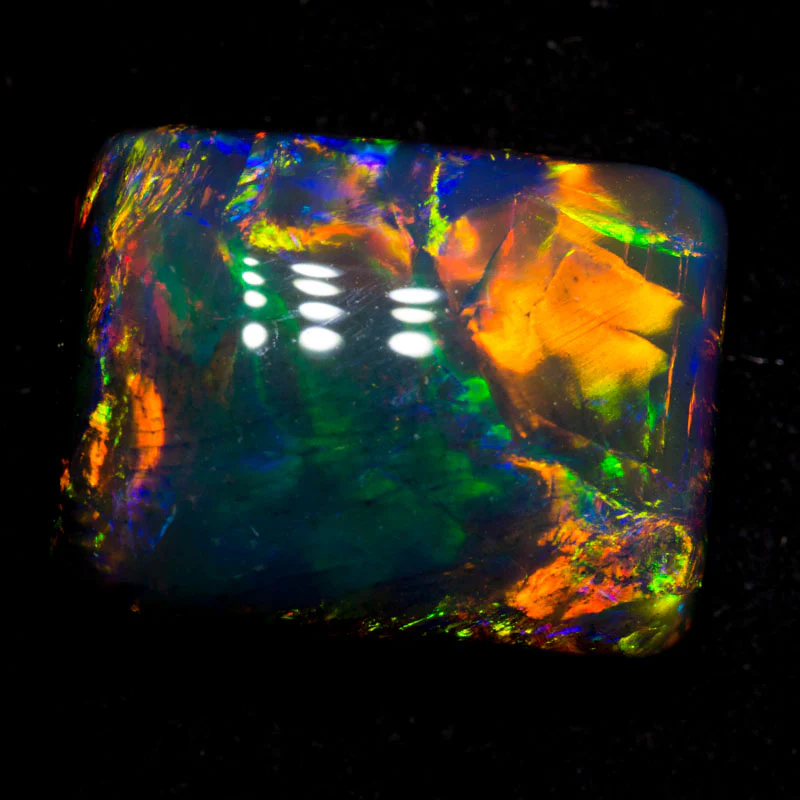 8.36 ct gem black opal 15x11.6x5.9mm