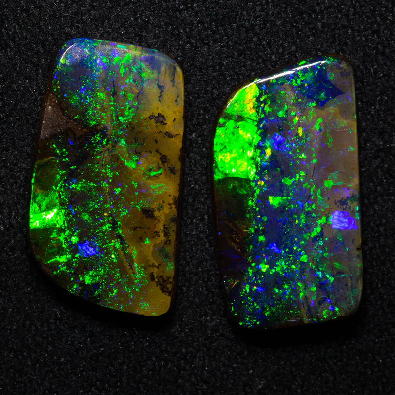 8.49 ct boulder opal pair 14.2x8.3x3mm