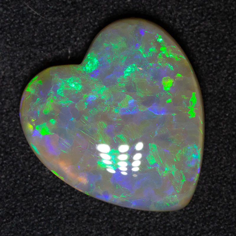 8.54 ct dark opal heart 16.9x15.8x5.4mm